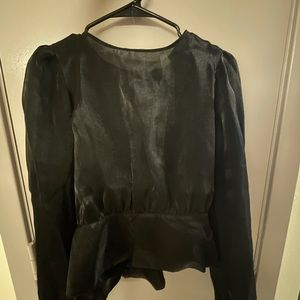 Top shop sheer top with bow back!